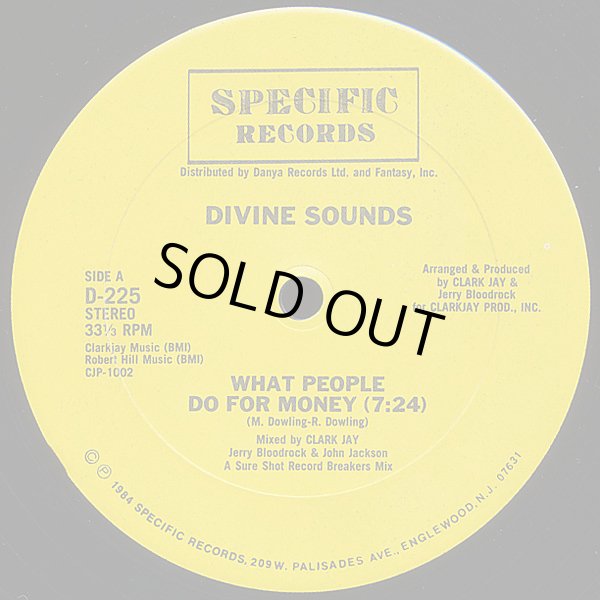 画像1: Divine Sounds - What People Do For Money/Dollar Bill Dub Dub  12"