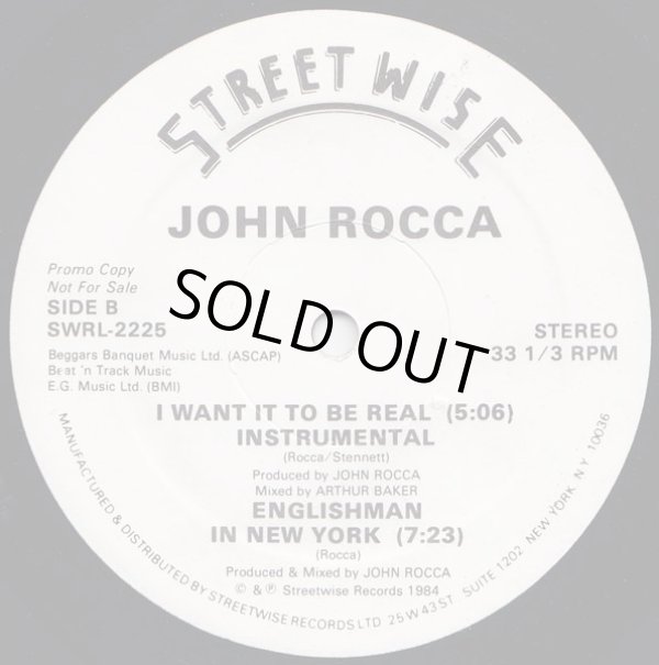 画像2: John Rocca - I Want It To Be Real/Englishman In New York  12"