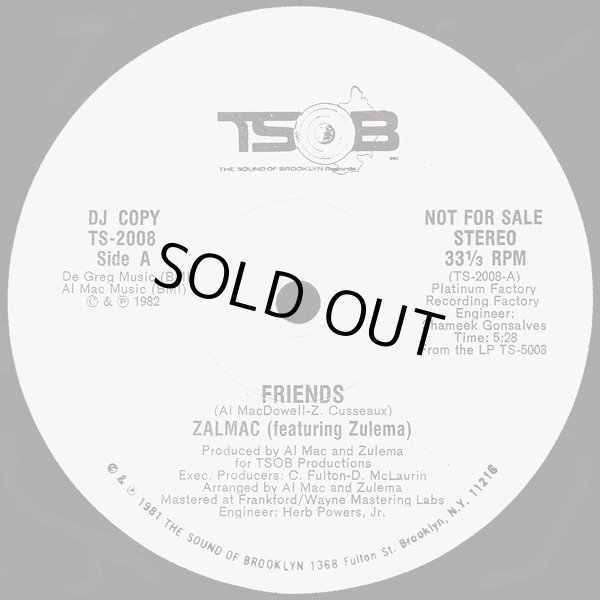 画像1: Zalmac Featuring Zulema - Friends  12"