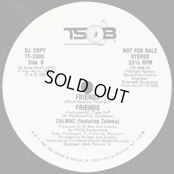 画像2: Zalmac Featuring Zulema - Friends  12"