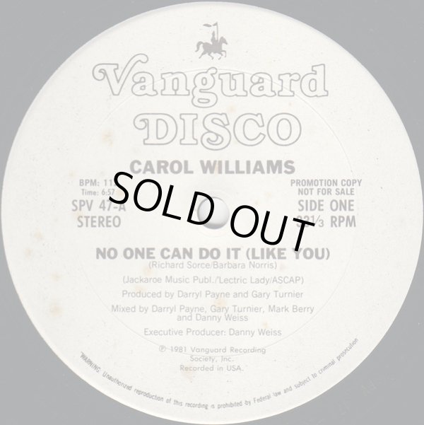 画像1: Carol Williams - No One Can Do It (Like You)  12"