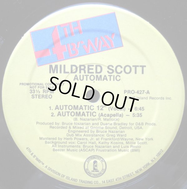 画像1: Mildred Scott - Automatic (4 Vers Promo！) 12"