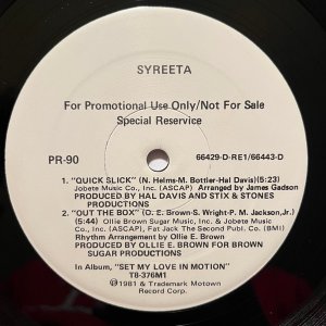 画像: Syreeta - Quick Slick/Out The Box  12"