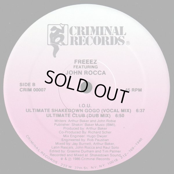 画像2: Freeez Featuring John Rocca - I.O.U.(Remixes)  12"