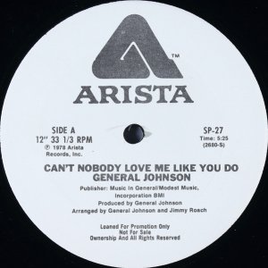 画像: General Johnson - Can't Nobody Love Me Like You Do  12"