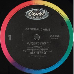 画像: General Caine - Where's The Beef ?  12"