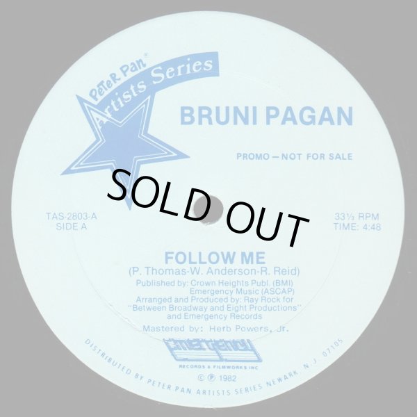 画像1: Bruni Pagan - Follow Me/I Need Your Lovin' 12" 