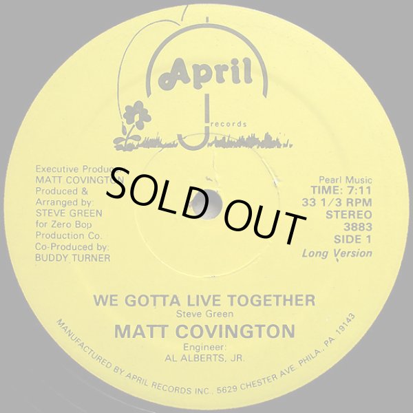 画像1: Matt Covington - We Gotta Live Together  12"