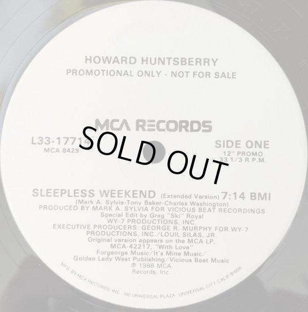 画像1: Howard Huntsberry - Sleepless Weekend (5Vers)  12"