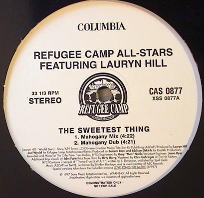 画像1: Refugee Camp All Stars Featuring Lauryn Hill - The Sweetest Thing (Mahogany Mix)  12"