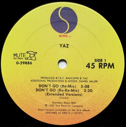 画像2: Yaz - Don't Go (Re-Mixes)/Winter Kills  12"