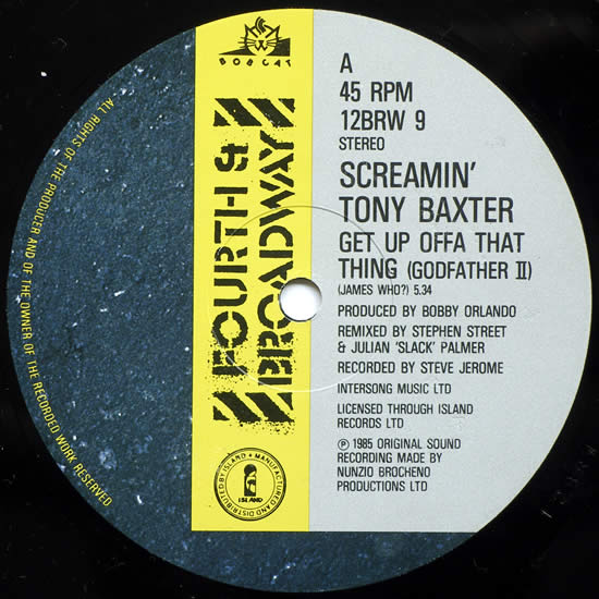 画像2: "Screamin'"Tony Baxter - Get Up Offa That Thing (Godfather II)  12"