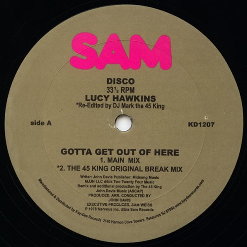 画像1: Lucy Hawkins - Gotta Get Out Of Here (45 King Re-Edit/Kenny Dope Re-Edit)  12" 