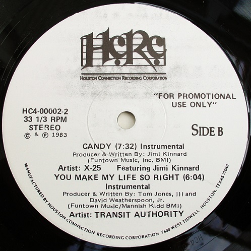 画像2: X-25 Band/Transit Authority - Candy/You Make My Life So Right  12" 