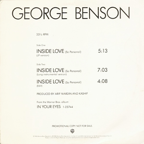 画像1: George Benson - Inside Love  12"