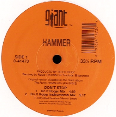HAMMER DON'T STOP (DO IT ROGER MIX)