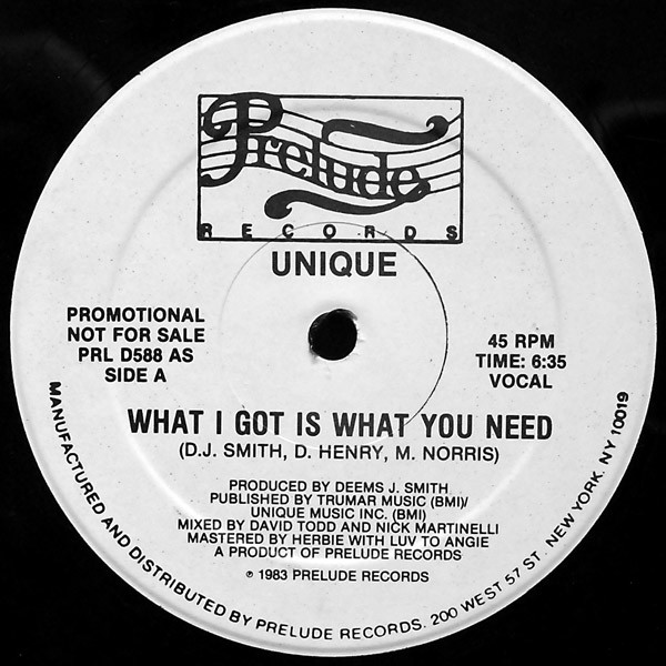 画像1: Unique - What I Got Is What You Need  12"