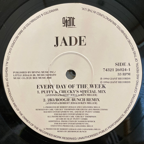 Jade - Every Day Of The Week/5-4-3-2 (Yo! Time Is Up) 12