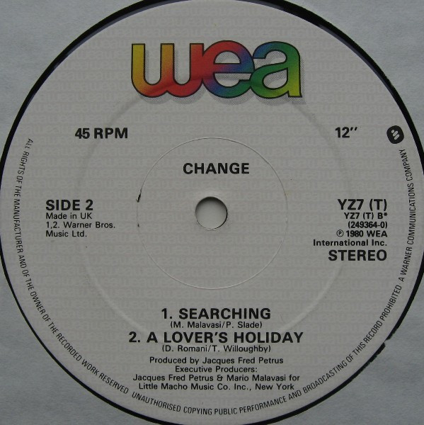 画像2: Change - Change Of Heart/Searching/A Lover's Holiday  12"