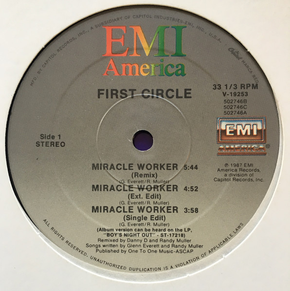 画像1: First Circle - Miracle Worker/Workin' Up A Sweat/Get Off It 