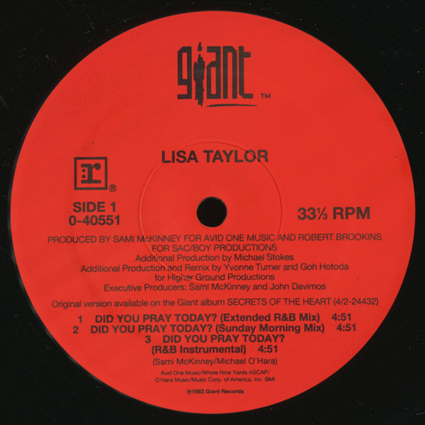 画像1: Lisa Taylor - Did You Pray Today ? 12"