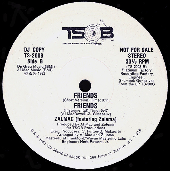 画像2: Zalmac Featuring Zulema - Friends  12"