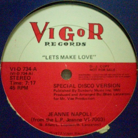 画像1: Jeanne Napoli - Let's Make Love/Forget That Girl  12"