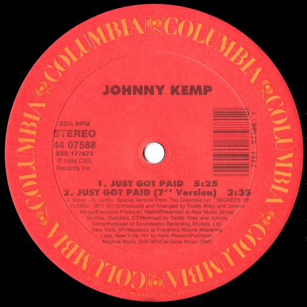 画像1: Johnny Kemp - Just Got Paid 12" 