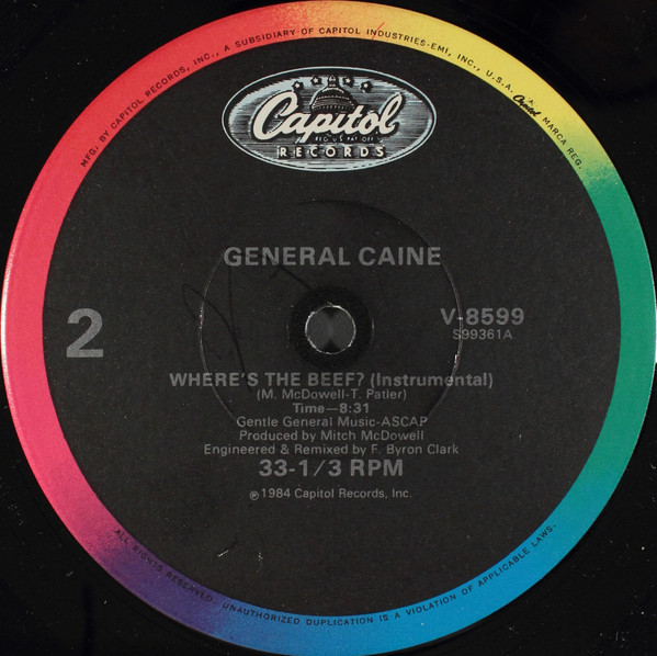 画像2: General Caine - Where's The Beef ?  12"