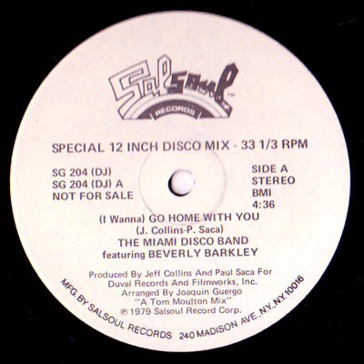 画像1: The Miami Disco Band Featuring Beverly Barkley - (I Wanna) Go Home With You  12"