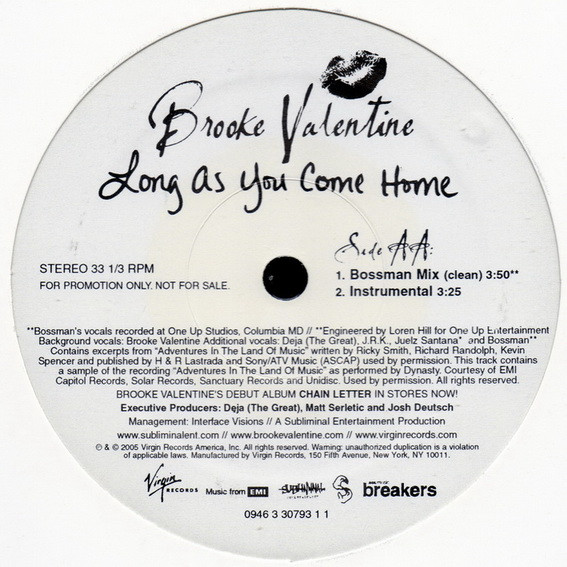 画像2: Brooke Valentine - Long As You Come Home  12"