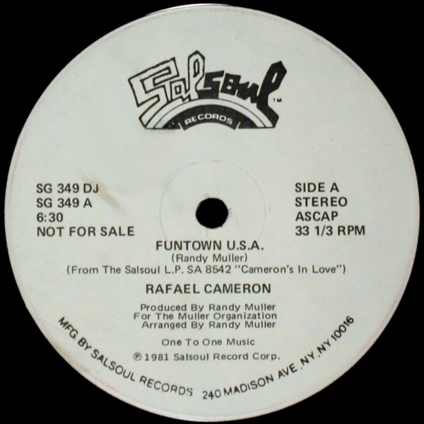 画像1: Rafael Cameron - Funtown U.S.A./In Love  12"